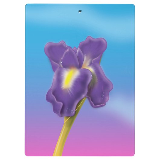 Iris Bloem Klembord (Achterkant)