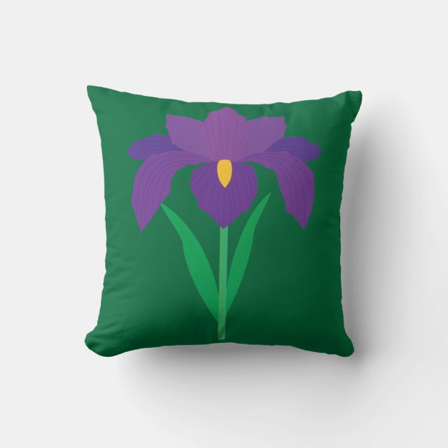 Iris Bloem Kussen (Voorkant)