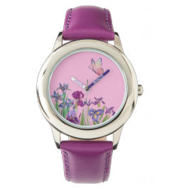 Iris bloem meisjes horloge