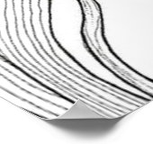 Iris-bloem met zwarte inkt poster (Hoek)