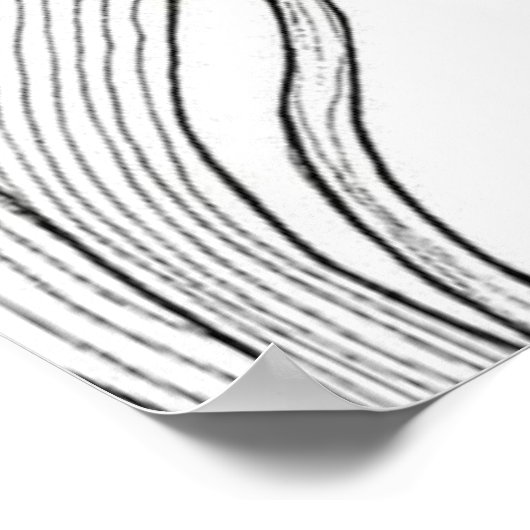 Iris-bloem met zwarte inkt poster (Hoek)