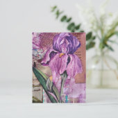 Iris Bloem mixed media collage Ansichtkaart Briefkaart (Staand voorkant)