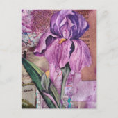 Iris Bloem mixed media collage Ansichtkaart Briefkaart (Voorkant)