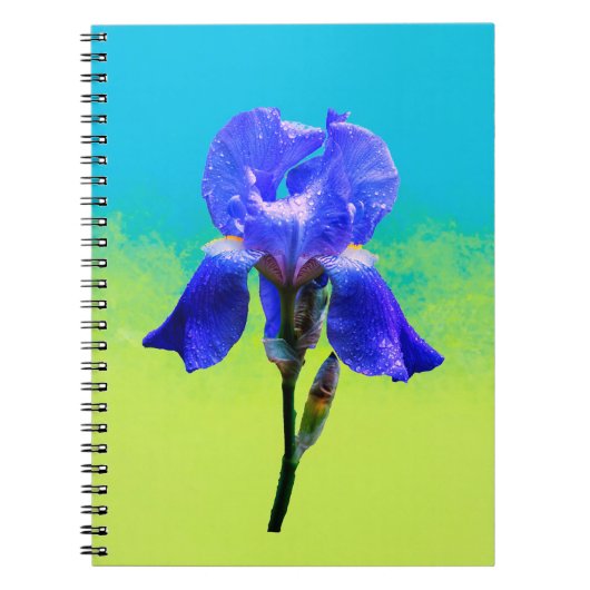 Iris bloem notitieboek (Voorkant)
