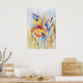 Iris Bloem Poster (Keuken)