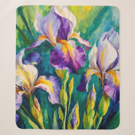 Iris Bloem Sherpa Deken (Voorkant)