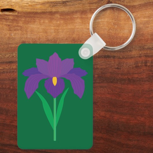 Iris Bloem Sleutelhanger (Achterkant)