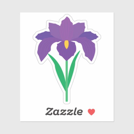 Iris Bloem Sticker (Vel)