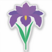 Iris Bloem Sticker (Voorkant)