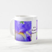 Iris Bloem Tuin Koffie Beker Mokken geschenken Paa (Voorkant links)