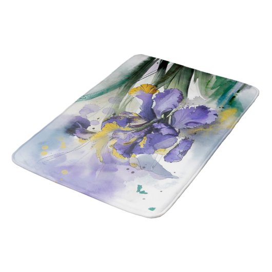 Iris bloemen badmat (Gekanteld)