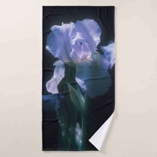 Iris Bloemen bij Schemerstrand Handdoek (Badhanddoek)