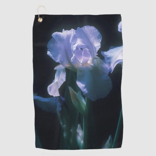 Iris Bloemen bij Schemerstrand Handdoek (Voorkant)