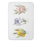 Iris Bloemen Botanische Kunst Badmat (Voorkant Verticaal)