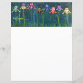 Iris bloemen briefpapier (Voorkant)