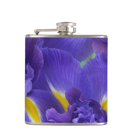 Iris bloemen heupfles (Voorkant)