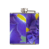 Iris bloemen heupfles (Achterkant)