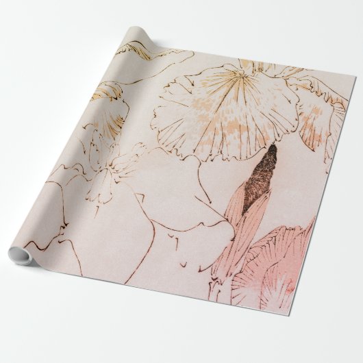 IRIS BLOEMEN inpakpapier (Uitgerold)