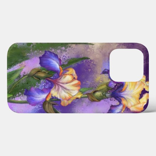 Iris Bloemen iPhone Case (Achterkant (horizontaal))