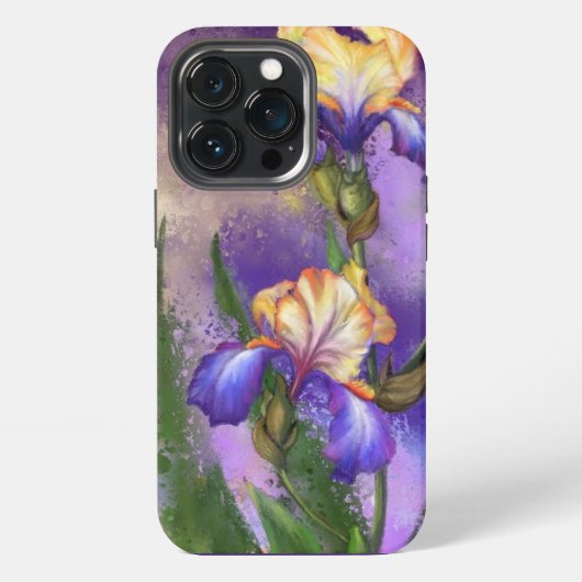 Iris Bloemen iPhone Case Hoesje (Achterkant)
