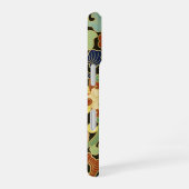 Iris Bloemen Monogram iPhone 16 Hoesje (Rechterkant)