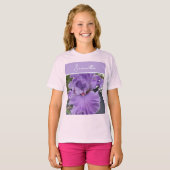 Iris Bloemen Paarse Lavendel Lila Bloemen T-shirt (Voorkant volledig)