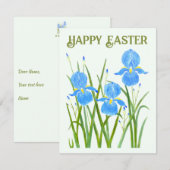 Iris Bloemen Plat Kaart (Voorkant / Achterkant)