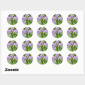 Iris bloemen ronde sticker (Vel)