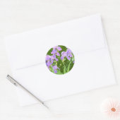 Iris bloemen ronde sticker (Envelop)
