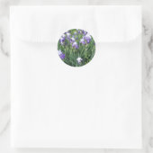 Iris bloemen ronde sticker (Tas)
