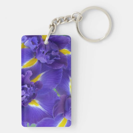 Iris bloemen sleutelhanger (achterkant)