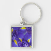 Iris bloemen sleutelhanger (Voorkant)