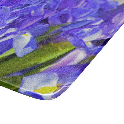 Iris bloemen snijplank (Hoek)