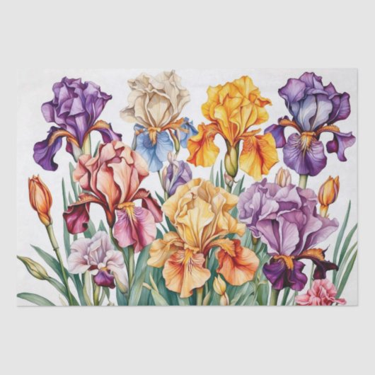 Iris bloemen tissuepapier (Voorkant)