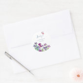 Iris bloemen Verjaardag dank u Ronde Sticker (Envelop)