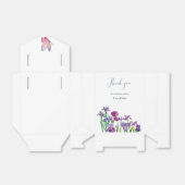 Iris bloemen verjaardagsfeestje bedankdoosjes (Uitgevouwen)