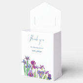 Iris bloemen verjaardagsfeestje bedankdoosjes (Geopend)