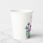 Iris bloemen verjaardagsfeestje papieren bekers (Rechts)