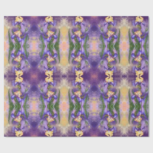 Iris Bloemen Wrapping Papier Irisen (Vlak)