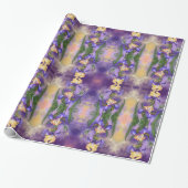 Iris Bloemen Wrapping Papier Irisen (Uitgerold)