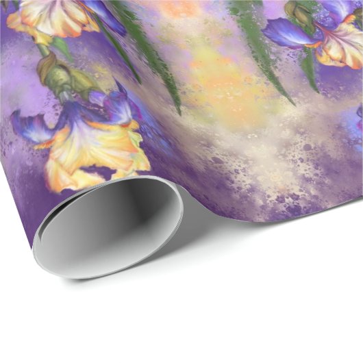 Iris Bloemen Wrapping Papier Irisen (Rol Hoek)