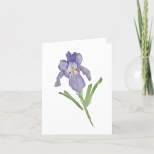 Iris bloemenschilderij bedankkaart