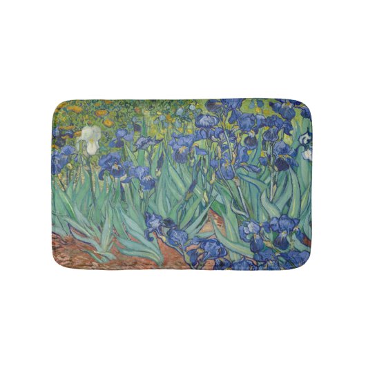Iris, bloemenschilderij in olieverf, Vincent Van G Badmat (Voorkant)