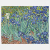 Iris, bloemenschilderij in olieverf, Vincent Van G Fleece Deken (Voorkant (Horizontaal))