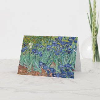 Iris, bloemenschilderij in olieverf, Vincent Van G Kaart