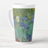 Iris, bloemenschilderij in olieverf, Vincent Van G Latte Mok (Linkerhoek)