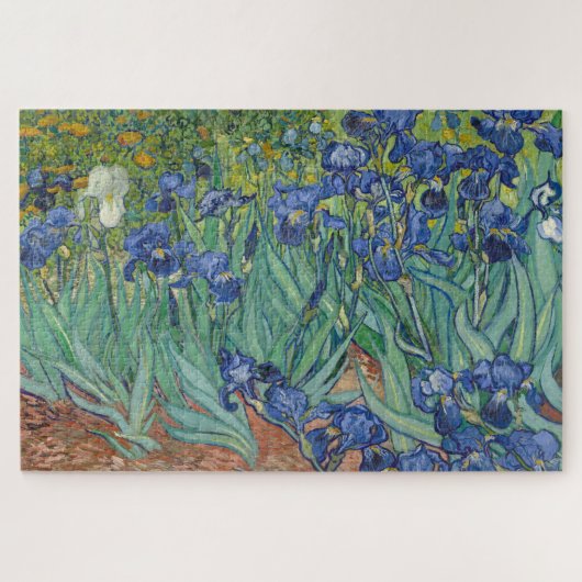 Iris, bloemenschilderij in olieverf, Vincent Van G Legpuzzel (Horizontaal)