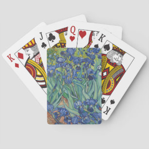 Iris, bloemenschilderij in olieverf, Vincent Van G Pokerkaarten