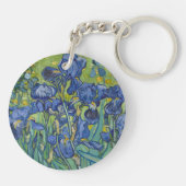 Iris, bloemenschilderij in olieverf, Vincent Van G Sleutelhanger (Achterkant)