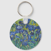 Iris, bloemenschilderij in olieverf, Vincent Van G Sleutelhanger (Achterkant)